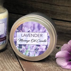 Massage Oil Candle, Lavender, 8 oz tin